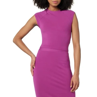 Imagen de The Drop Eloisa Cap Sleeve Crop Top, Wild Purple, 3XL Grande