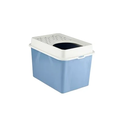 Imagen de Arenero para Gatos Rotho My Pet Berty 57 x 40 33 cm Azul/Blanco