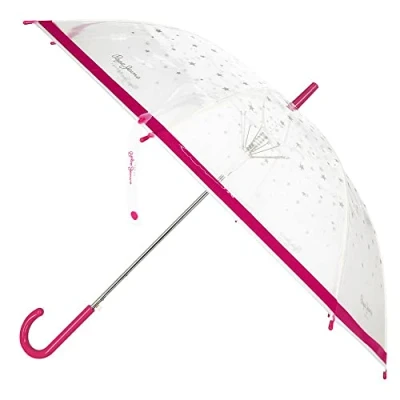 Imagen de Pepe Jeans Hydra Paraguas Rosa Poliéster con bastón de aluminio