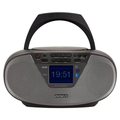 Imagen de Aiwa BBTU 500DAB/BK Radio CD Portátil Dab+ con Pantalla a Color 2.4&quot;. Bluetooth 5.0, USB, CD/CDR/RW/MP3, Dab+. Color: Negro