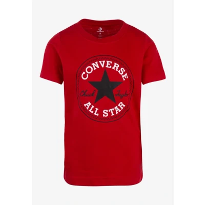 Imagen de Converse CORE Chuck Patch TEE Camiseta estampada para niños, Talla: 163/175, Enamel red