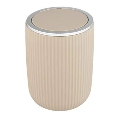 Imagen de Cubo con tapa oscilante Agropoli S, beige