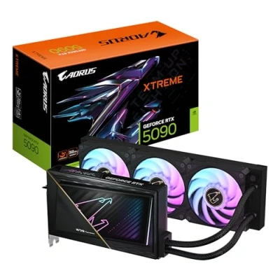 Imagen de Gigabyte AORUS GeForce RTX 5090 Xtreme WATERFORCE 32G Tarjeta Gráfica 32 GB GDDR7, 512 bits, PCI E 5.0, 2655 MHz Frecuencia Base, 3 x DP 2.1a, 1 HDMI 2.1b, NVIDIA DLSS 4, GV N5090AORUSX W 32GD