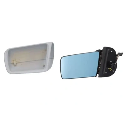 Imagen de espejo retrovisor Blic 5402 04 1127531 izquierda imprimado eléctrico completo, abatible eléctricamente, térmico, tintado en azul, asférico