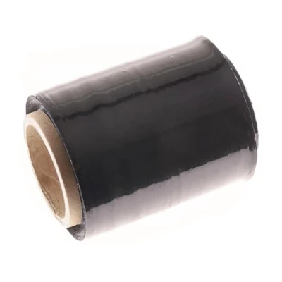 Imagen de OFFICE PRODUCTS Lámina elástica negra (1 rollo pequeño, 110 m 10 cm, 0,3 kg neto 23 my, de plástico para envolver)