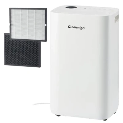 Imagen de Greenmigo Deshumidificador WiFi 25L/dia,Ionizador,Filtro HEPA y Filtro de Carbón Activado,Drenaje Continuo,Secado Ropa,Temporizador 24h,Modo sueño,Depósito Extraíble 4.5L,Modo Sueño