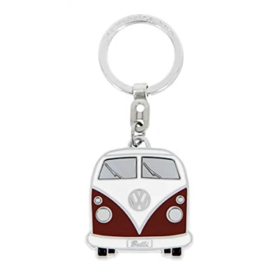 Imagen de BRISA VW Collection Llavero de metal esmaltado T1 Camper Bus (Frente/Rojo)