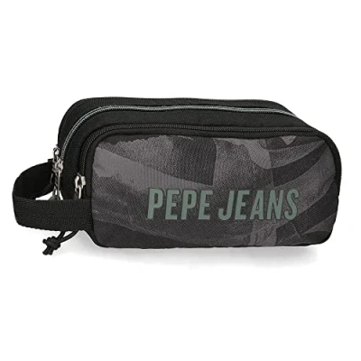 Imagen de Pepe Jeans Davis Estuche Triple Negro 22x10x9 cms Poliéster