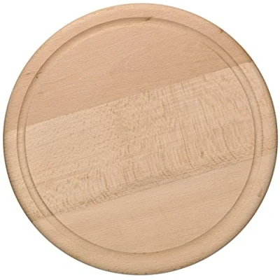 Imagen de KOTARBAU® Tabla de cortar, 25 cm, Redonda, madera, para cortar pan, queso o servir embutidos y otros alimentos