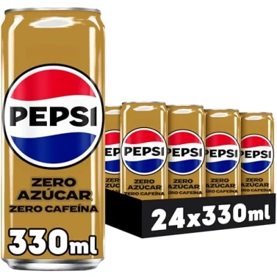 Imagen de Pepsi zero sin cafeína Refresco de cola con cero azúcar y calorías, pack 24 latas 330 ml, 7.92 litros en total