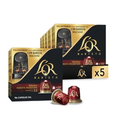 Imagen de L&#039;OR Barista Cápsulas Dobles de Café Intensidad 13 50 Compatibles con Cafeteras Amazon Exclusive