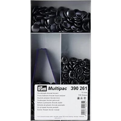 Imagen de Prym 390261 1 Non Sew Press Fasteners, Latón, Black, 15 mm