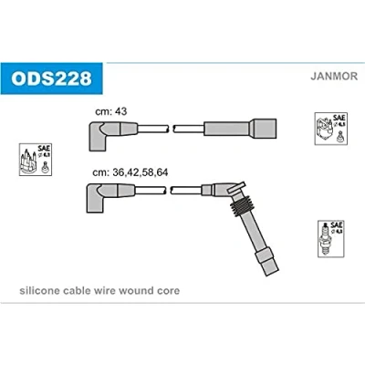 Imagen de JANMOR ODS228 Juego de Cables Encendido OPEL: Astra F CC, Berlina, Vectra A Berlina