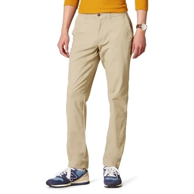 Imagen de Amazon Essentials Pantalones Chinos de Pitillo, Elásticos, Informales Hombre, Marrón Caqui, 33W / 30L