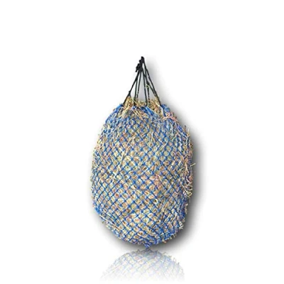 Imagen de Red de heno extra estrecha para caballos, malla 3 x cm, ideal la alimentación adecuada, mejor digestión, ponis, caballos ligeros, cabras y animales (1 azul)
