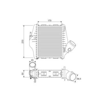 Imagen de VALEO 818543 Intercooler Aluminio sin sensor SMART: Fortwo II Cabrio, Coupé