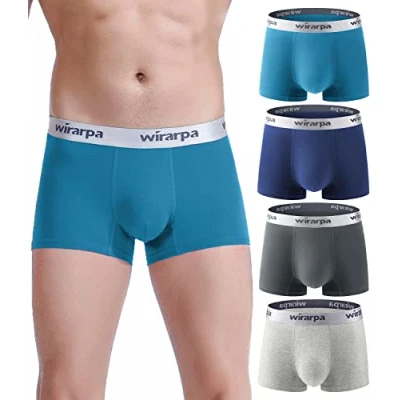 Imagen de wirarpa Calzoncillos Hombre Boxer Algodon Bóxers Ropa Interior Sin Abertura Pack de 4
