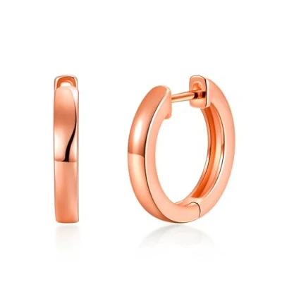 Imagen de Pendientes de aro chapados en oro rosa