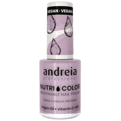 Imagen de Andreia Professional NutriColor Esmalte de Uñas Vegano con Nutrientes 100% Natural Laca Transpirable y Amigable Color NC35 Lavanda 10,5ml