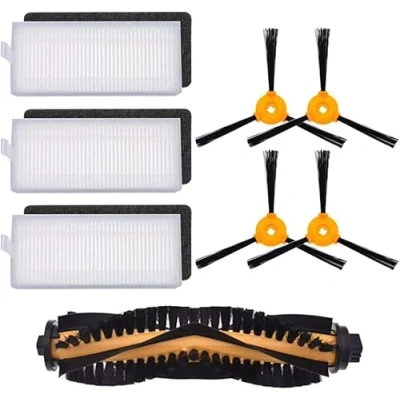 Imagen de INF Accesorios de Repuesto para Ecovacs DEEBOT 600/601/605 DO3G KTA, Robot Aspirador, 1 x Cepillo Principal, 4 cepillos Laterales, 3 filtros HEPA