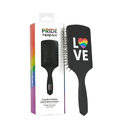Imagen de Cepillo de Pelo Termix Desenredante Edición Pride. Paddle para Desenredar. La Raqueta Profesional Se Reinventa con un Logo que Rinde Homenaje a los Colores del Arcoíris.