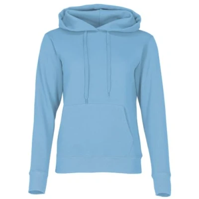 Imagen de Fruit of the Loom Sudadera clásica con capucha para mujer + bolsa de tela MyShirt, azul pastel, XS