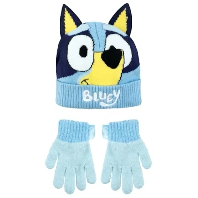 Imagen de Bluey Conjunto de Gorro y guantes para niños invierno niñas Mercancía oficial