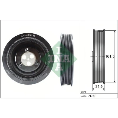 Imagen de INA 544 0127 10 Polea de Cigüeñal 161,50 FORD: Transit Mk5 Furgón, Mk6 Tourneo