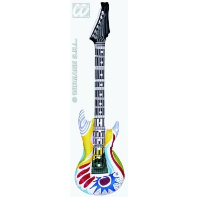 Imagen de Inflatable multicoloured rock guitar (accesorio de disfraz)