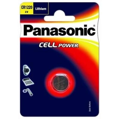 Imagen de Panasonic CR1220 Pila botón de litio no recargable, 3V, 35mAh, Paquete 1 unidad