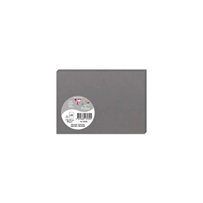 Imagen de Clairefontaine 1353C Un paquet de 25 cartes Pollen 11x15,5 cm 210g, Gris acier