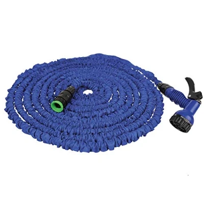 Imagen de Cartrend 10386 Manguera de agua extensible para caravana, accesorio tamaño 5 15 m, color azul y negro