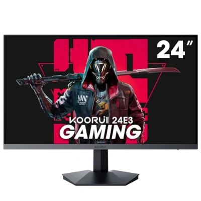 Imagen de KOORUI Monitor Gaming 24 Pulgadas, 165Hz 1080p 1ms IPS, Adaptive Sync, Pantalla Ordenador HDMI, Inclinación Ajustable, Eye Care, Montaje en Pared VESA (FHD HDMI x 2, DisplayPort)