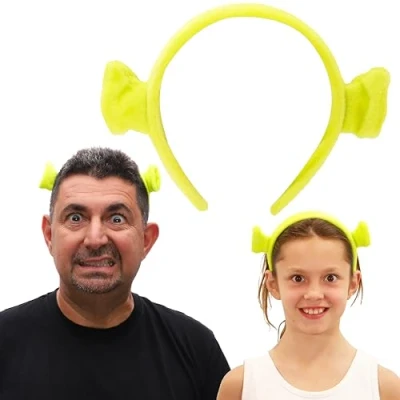 Imagen de Toyland® Shrek Dressing Up Ears Diadema de ogro verde Accesorios disfraces Talla única