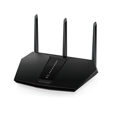 Imagen de NETGEAR Nighthawk AX5 Router WiFi 6 RAX30, Velocidad AX2400 de 5 transmisiones, Cobertura hasta 125 Metros Cuadrados, Negro