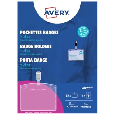 Imagen de Avery España Insignia con clip 25 piezas