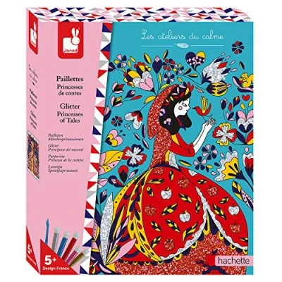 Imagen de Janod From 5 years old Fairy Tale Princesses Glitter Creative Kit Les Ateliers du Calme Leisure Dexterity and Concentration J07886