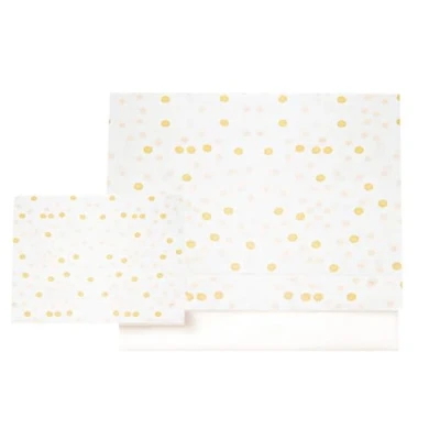 Imagen de Various Juego de Sábanas para Cuna 60 x 120 cm, Ropa Cuna,100% Algodón Extrasuave Fafricado en Europeo (Bajera+encimera+Funda Almohada) Estampado Luna Beige/Blanco