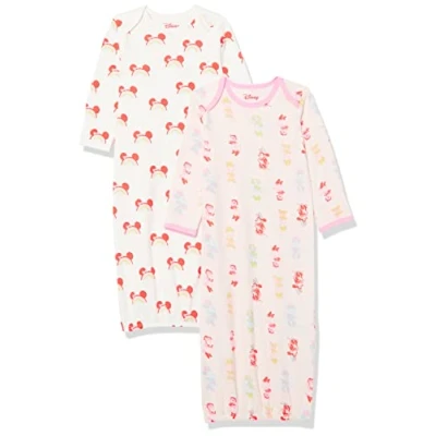 Imagen de Amazon Essentials Disney Star Wars Camisones Bebé Niña, Pack de 2, Minnie Rainbow Chaser, 0 6 Meses
