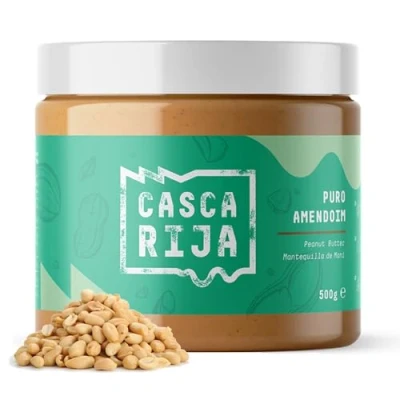 Imagen de CASCA RIJA: Crema de Cacahuete 500g 99,8% Cacahuetes Tostados + 0,01% Canela Molida Jengibre em Polvo 100% Natural y Cremosa Sin Trozos Cacahuete, Vegan