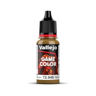 Imagen de Vallejo Game Color Pintura Acrílica Marrón Cuero Acabado Mate, 18 ml. Autonivelante y Sistema BSL