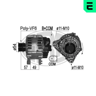 Imagen de ERA 209317A Alternador 14V 150A FORD: FOCUS 3, C Max 2