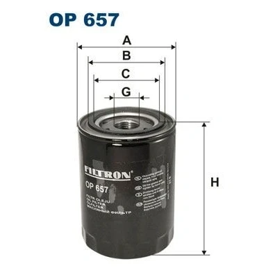 Imagen de Filtro de aceite FILTRON OP657