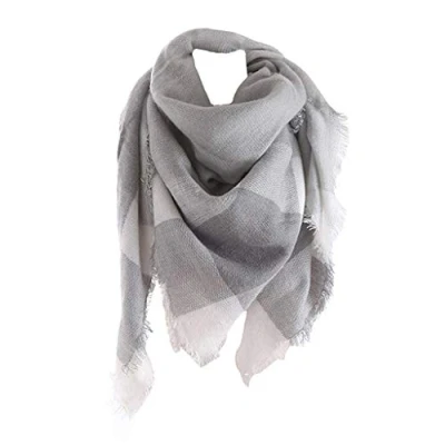 Imagen de Bakicey Bufandas Mujer Invierno, Girl Grande Chal Cálido Moda Largas de Invierno Pashmina bufanda tartán enrejado mantón, 140cm * 140 cm (J)