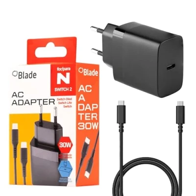 Imagen de Adaptador De Corriente Fr tec 30w Usb c Para Nintendo Switch 2