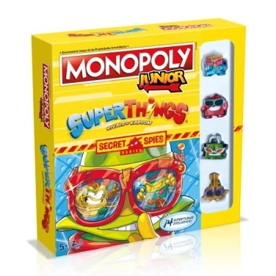 Imagen de Winning Moves Monopoly Super Things Juego de Mesa Las Propiedades Inmobiliarias ¡Incluye Exclusivos Personajes Things! Versión en Español (WM01847 SPA 6)