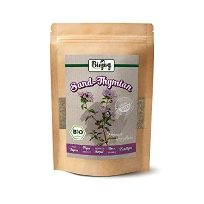 Imagen de Biojoy Tomillo Silvestre Orgánico (100 g), seco y cortado, para el té (Thymus serpyllum)