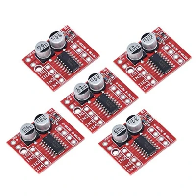 Imagen de 5 piezas L298N DC Motor Driver MX1508 Mini Dual Channel 1.5A 2Way PWM Speed ​​Controller, H Bridge Stepper Module
