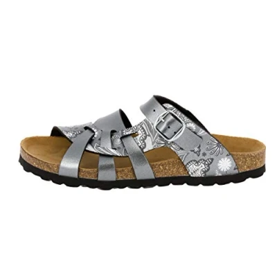 Imagen de Lico Bioline Flora, Zapatillas de Estar por casa Mujer, Anthrazit/Grau, 40 EU