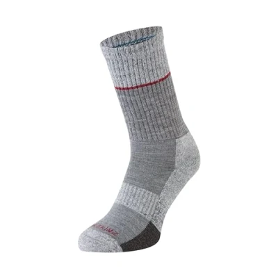 Imagen de SEALSKINZ Thurton Solo Calcetines de media caña secado rápido, gris/blanco/rojo, M